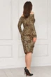 Платье женское бежевого цвета с принтом Fashion размер 42-44 (211961) - изображение 3