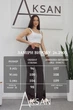 Женские брюки клёш высокая посадка приталенный крой из спортивной ткани демисезон весна-осень Aksan 26.2903 46(L) Коричневый - изображение 6