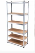 Стелаж 220x50x50 SpaceMax металевий оцинкований -6 полиці МДФ - зображення 1