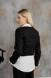 Кроп-джемпер Ассоль ART KNIT черный с люрексом , S-M 043577 - изображение 3