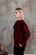Вязаный женский джемпер Асоль ART KNIT бордовый с люрексом, L-XL 043567 - изображение 3