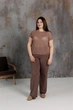 Женская вязаная футболка сетка ART KNIT тауп, S-M 043753 - изображение 9