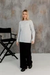 Вязаный женский джемпер Асоль ART KNIT белый с люрексом, S-M 043573 - изображение 2