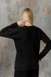 Вязаный женский джемпер Асоль ART KNIT черный с люрексом, S-M 043569 - изображение 4