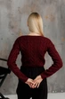 Кроп-джемпер Асоль ART KNIT бордо с люрексом , S-M 043576 - изображение 5