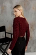 Кроп-джемпер Асоль ART KNIT бордо с люрексом , S-M 043576 - изображение 8