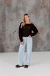 Женский джемпер Soft ART KNIT шоколад, L-XL 044030 - изображение 2