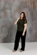 Женская вязаная футболка сетка ART KNIT оливка, S-M 043759 - изображение 10