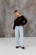 Женский джемпер Soft ART KNIT шоколад, L-XL 044030 - изображение 3