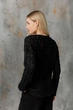 Вязаный женский джемпер Асоль ART KNIT черный с люрексом, S-M 043569 - изображение 11
