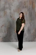 Женская вязаная футболка сетка ART KNIT оливка, S-M 043759 - изображение 11