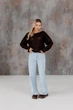 Женский джемпер Soft ART KNIT шоколад, L-XL 044030 - изображение 7