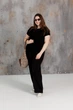 Женская вязаная футболка сетка ART KNIT черная, S-M 043755 - изображение 8