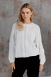 Женский вязаный джемпер с косами Фиона ART KNIT белый, One Size 043016 - изображение 1