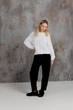 Женский вязаный джемпер с косами Фиона ART KNIT белый, One Size 043016 - изображение 8