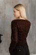 Кроп-джемпер Асоль ART KNIT шоколад с люрексом , S-M 043580 - изображение 9