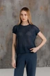 Женская вязаная футболка сетка ART KNIT синий джинс, S-M 043766 - изображение 6