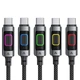 Кабель ACEFAST USB-C to USB-C fantasy color series braided Charging data cable C21-03 |1.2m, 60W/3A| Black - зображення 5