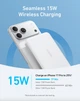 Повербанк Anker MagGo A1664 10000 mAh Qi2 30W, магнитный Power Bank с USB-C PD для iPhone (MagSafe) и Android White - изображение 3
