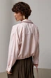 Короткая рубашка на затяжках в комплекте с майкой Lurex Пудровый One Size (2690) - изображение 2