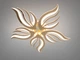 Светодиодная потолочная люстра 150 Вт золото с пультом для зала 2527/5G LED 3color dimmer - изображение 1