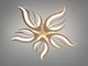 Светодиодная потолочная люстра 150 Вт золото с пультом для зала 2527/5G LED 3color dimmer - изображение 2