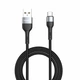 Кабель Winso Pro USB to Type-C TPE+плетіння 1м чорний 223103B - зображення 1
