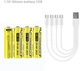Набор из 4 аккумуляторов LiitoKala USB-T36 + зарядный кабель USB Type-C (USBT364+cable) - изображение 7