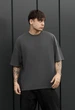 Чоловіча Футболка Стаф Темно-сіра Оверсайз Спортивна Staff Dark Gray Oversize S (386639) - зображення 1