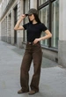 Джинси Жіночі Стаф Коричневі Широкі Штани Класичні Staff 2511 Brown Wide Leg 36 (385640) - зображення 1
