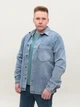 Куртка-рубашка мужская джинсовая голубая 80865 2XL - изображение 1