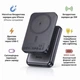 Повербанк Hoco I6Oj Magnetic 5000 мАг Metal Gray, MagSafe, бездротова зарядка Qi 15W, PD 20W, компактний Power Bank, Темно сірий - зображення 7