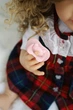 Лялька Реборн Reborn Doll 55 см, реалістична вініл-силіконова дівчинка кучеряшка в одязі з аксесуарами - зображення 7