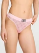 Трусики жіночі стрінги танга рожеві у клітинку зі стразами Victoria's Secret QE286 розмір XS - зображення 1