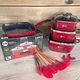 Набор кастрюль Higher Kitchen HK-317 гранитное покрытие Красный - изображение 2