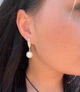 Сережки з срібла 925 проби з накладками золота 375 майорка перлина циркони - изображение 3