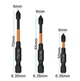 Набор ударных бит для шуруповерта дрели S2 50/65/70мм 3шт Black-Orange (500407) - изображение 2