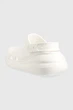 Женские кроксы на платформе Crocs Classic Crush Clogs, Белые, 207521-100, (M4/W6), 36-37, 22см - изображение 3