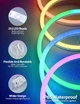 Розумна неонова LED-стрічка LUXONIC RGBIC (5 метрів), Bluetooth APP, Гнучкий неон - зображення 4