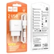 Зарядний пристрій для телефону USB / Мережевий адаптер Hoco C141A Smart 2.1A (2USB-A) + кабель USB to Lightning (білий) - зображення 2