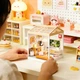 Конструктор румбокс с подсветкой Mini House вітальня DIY ляльковий будиночок нічник - зображення 10