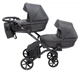 Коляска 2 в 1 для двійні Bair Kiwi DUO Soft BKD-219-1 графіт - зображення 3