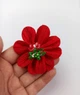 Новогодние набор резинок для волос 2 шт Микрофибра Красный 6 см Цена за набор р000157 - изображение 4