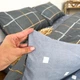 Комплект Двусторонньої постільної білизни Бязь Сіра клітинка полуторний 150х220 - зображення 3