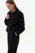 Женский спортивный костюм Half Zip из плотной трехнитки петля кофта и штаны черный демисезонный M - изображение 4