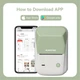 Термопринтер для друку етикеток NIIMBOT B1 + етикетки T50*30 у комплекті (Light Green) - зображення 4