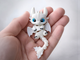 Брелок Дракон Лайт Фьюри Articulated Light Fury Dragon Keychain Белый 10 См 3Д Печать - изображение 2