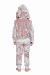 Спортивний велюровий костюм на блискавці для дівчинки Joiks 0012 бежевий 104 - зображення 2