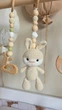 Напольный мобиль BABY GYM с игрушками, стойка Монтессори, тренажер для младенцев, Лесной, коричневый медвежонок и серый зайка - изображение 6