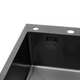 Кухонна мийка Kroner KRP Schwarze 7849LHM, 780х490 мм, графіт (PVD), нержавіюча сталь, інтегрована, з правим крилом, 3.0/1.0 мм, з кошиком - зображення 6